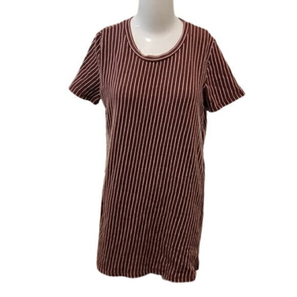 [ILLA ILLA] Brown Striped top